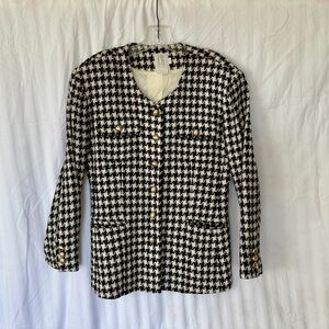 Clifford & Wills Black and White Houndstooth Women's Jacket